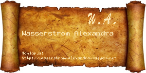 Wasserstrom Alexandra névjegykártya