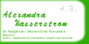 alexandra wasserstrom business card